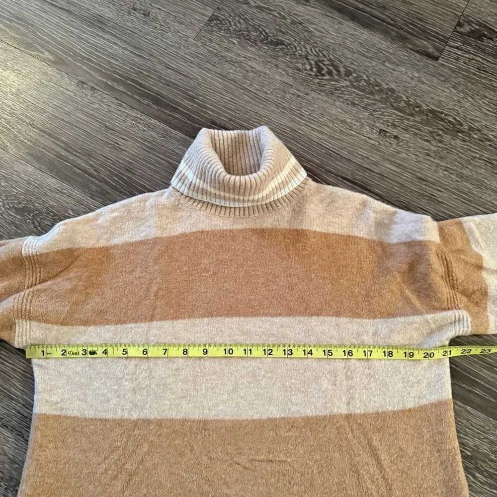 J. Crew Striped turtleneck sweater in Supersoft yarn
